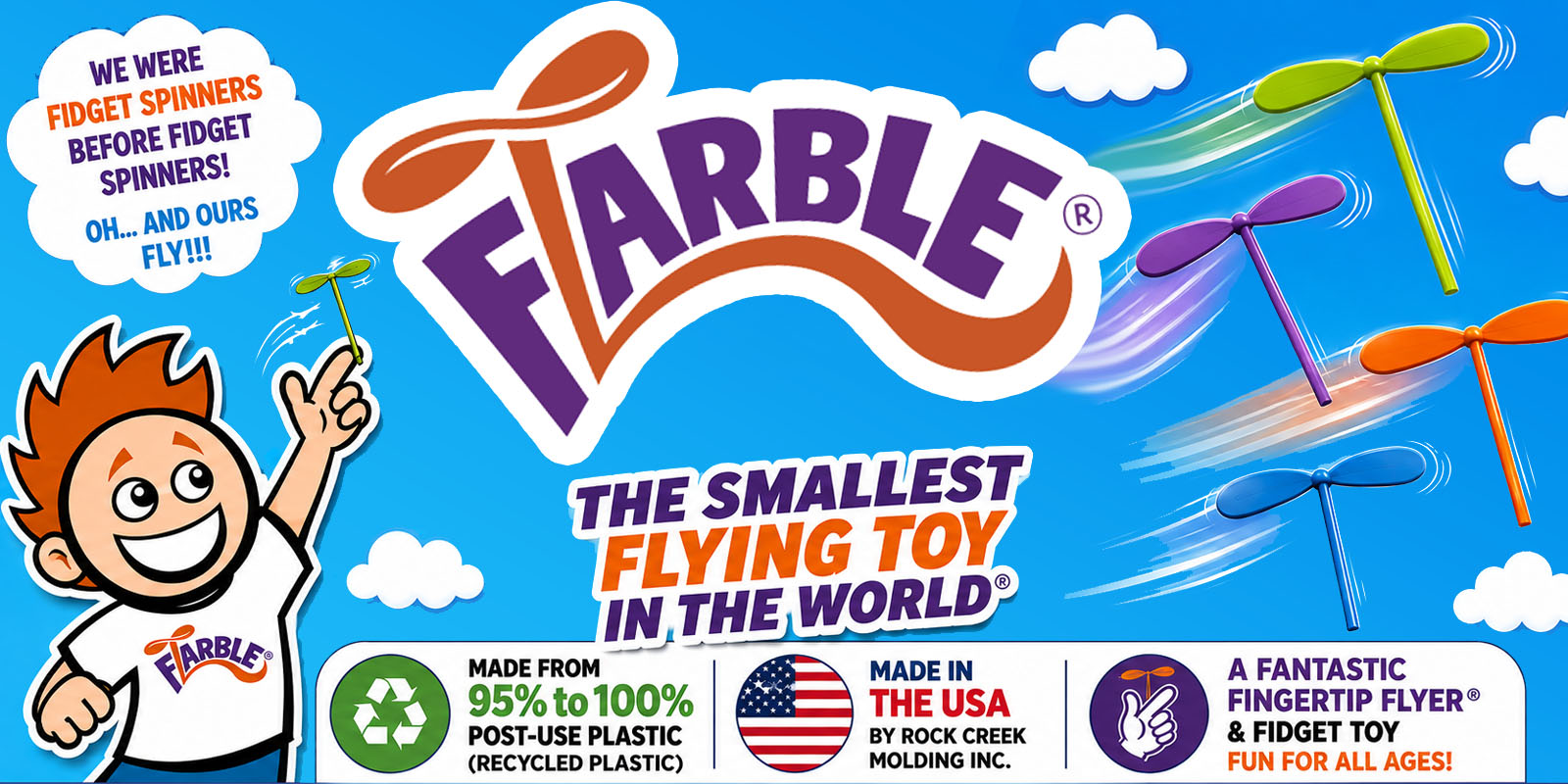Flarble - fantastic fingertip flying toy